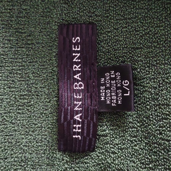 Jhane Barnes Large Green Wool Blend Long Sleeve Polo Shirt - Picture 3 of 11